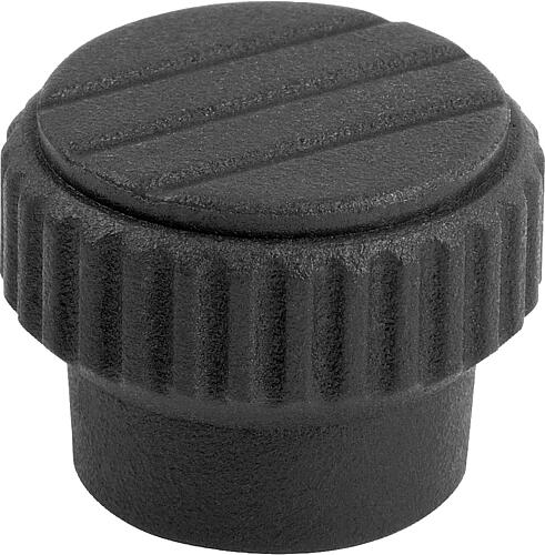 Rändelknöpfe Kunststoff metall-detektierbar mit...