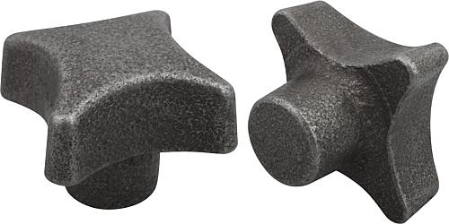 Kreuzgriffe DIN 6335 aus Grauguss, Form A, Rohling