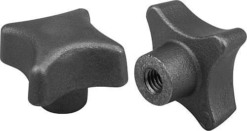 Kreuzgriffe DIN 6335 aus Grauguss, Form E, Gewi...