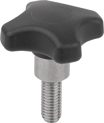 Kreuzgriffe Kunststoff mit vorstehender Stahlbu...