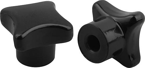 Kreuzgriffe ähnlich DIN 6335, Form G mit Sackloch