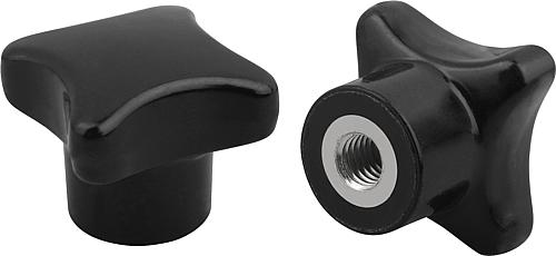 Kreuzgriffe ähnlich DIN 6335, Form K mit Gewind...