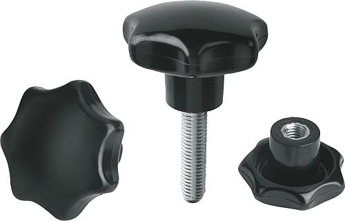 Sterngriffe ähnlich DIN 6336 Stahlteile Edelstahl