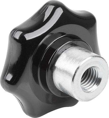 Sterngriffe Kunststoff mit vorstehender Stahlbu...