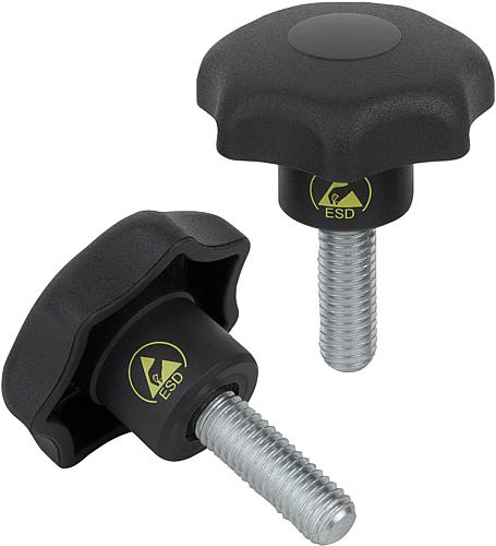 Sterngriffe antistatisch ähnlich DIN 6336, Auße...