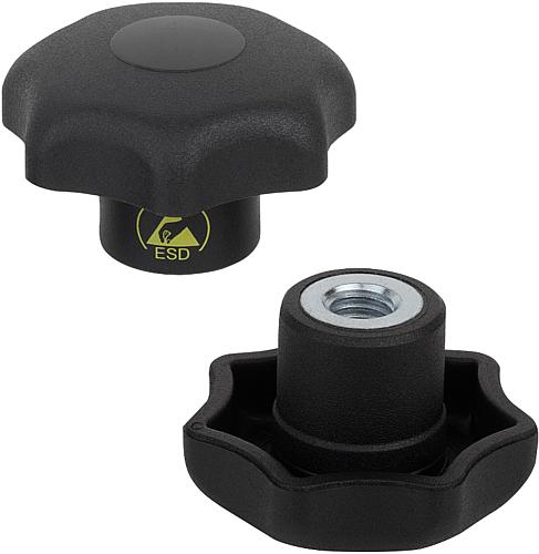 Sterngriffe antistatisch ähnlich DIN 6336, Inne...