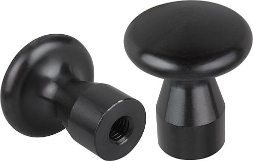 Flache Knöpfe, Innengewinde