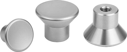 Pilzknöpfe Edelstahl mit Innengewinde mit niedr...