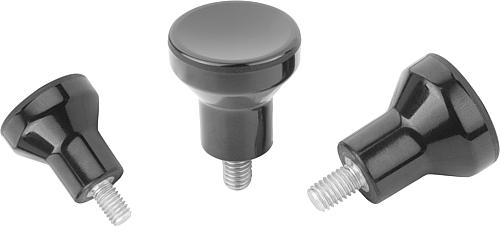 Pilzknöpfe Duroplast mit Außengewinde