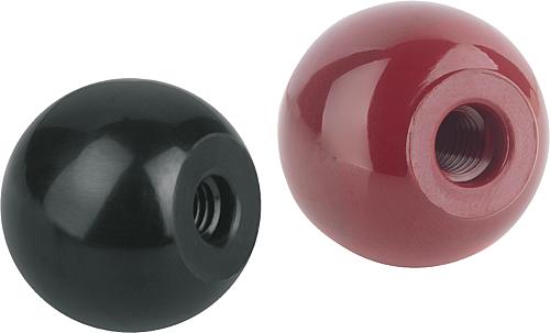 Kugelknöpfe glatt DIN 319 erweitert, Form C, mi...