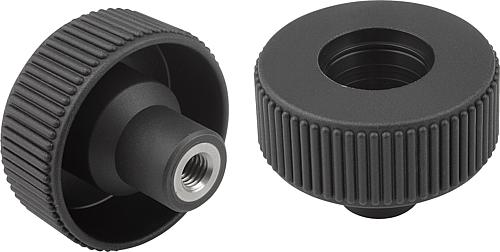 Rändelräder, Stahlteile aus Edelstahl, Form D, ...