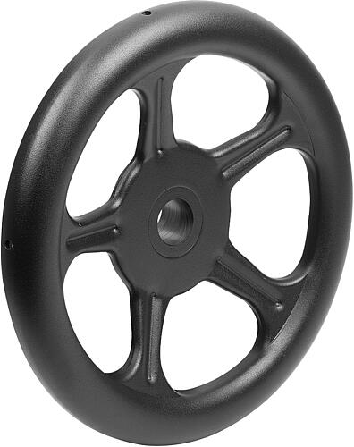 Speichenhandräder aus Stahlblech, Form C, 5 Spe...