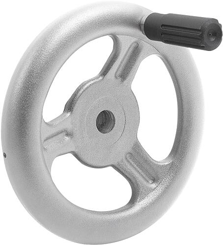 Speichenhandräder aus Edelstahlblech, mit Zylin...