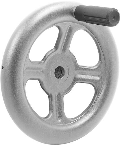 Speichenhandräder aus Edelstahlblech, mit Zylin...