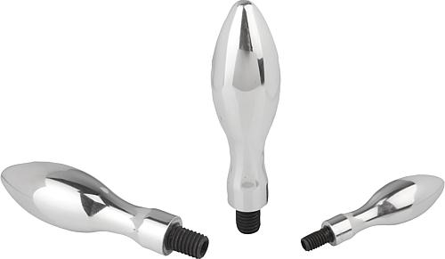 Ballengriffe feststehend DIN 39 Form E, aus Al...