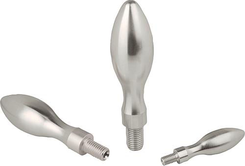 Ballengriffe feststehend DIN 39 Form E, aus Ed...