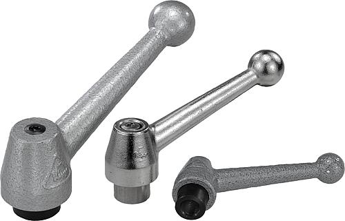 Klemmhebel Stahl, mit Innengewinde, hammerschla...
