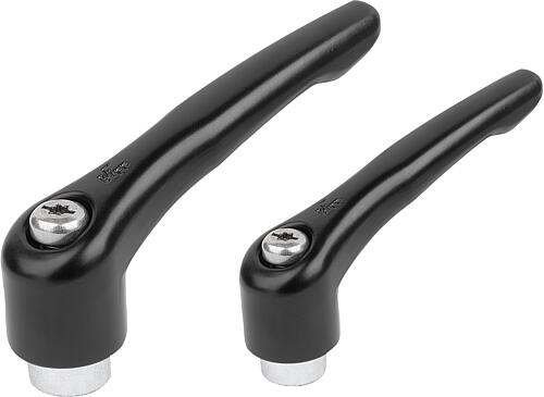 Klemmhebel Zink mit Innengewinde, Gewindeeinsat...