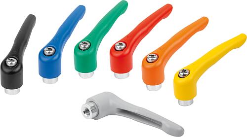 Klemmhebel Zink mit Innengewinde, Gewindeeinsat...