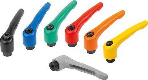 Klemmhebel mit Innengewinde, strukturmatt - inch