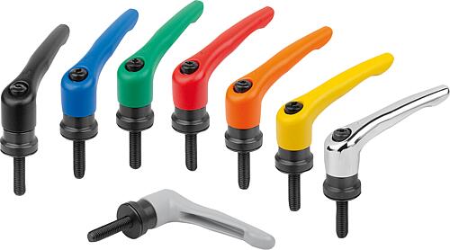 Klemmhebel Zinkdruckguss mit Außengewinde und S...