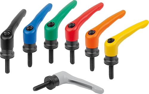 Klemmhebel Zink mit Außengewinde und Spannkraft...