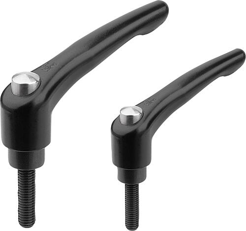 Klemmhebel mit Außengewinde und Schutzkappe, se...