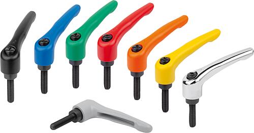 Klemmhebel Zinkdruckguss mit Außengewinde, Gewi...