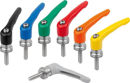 Klemmhebel Zink mit Außengewinde und Spannkraft...