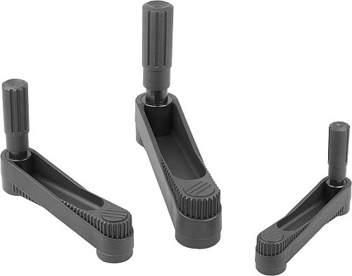 Handkurbeln mit Zylindergriff drehbar