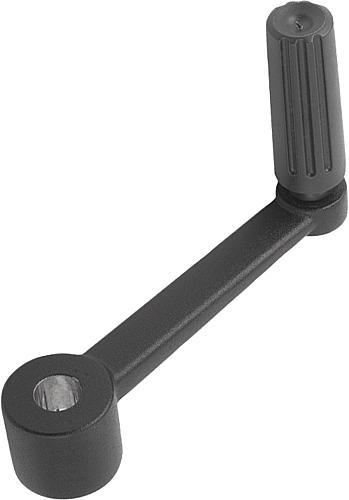 Handkurbeln Aluminium mit Zylindergriff drehbar...