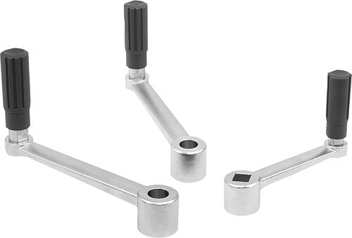 Handkurbeln Edelstahl mit Zylindergriff drehbar
