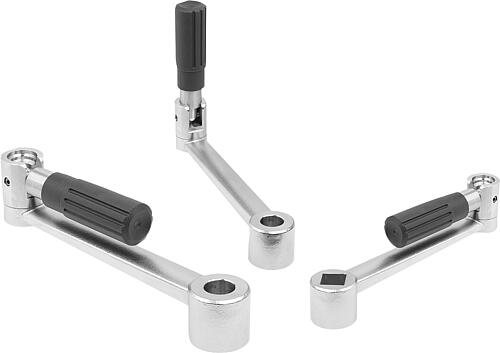 Handkurbeln Edelstahl mit Zylindergriff umlegbar