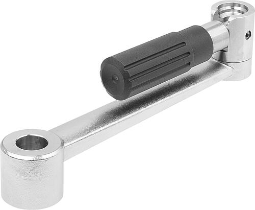 Handkurbeln Edelstahl mit Zylindergriff umlegba...
