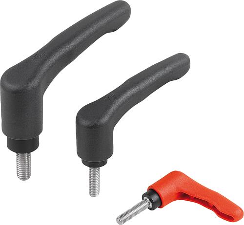 Klemmhebel ECO Kunststoff mit Außengewinde, mi...
