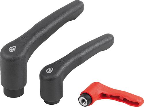 Klemmhebel Kunststoff mit Innengewinde und Sic...