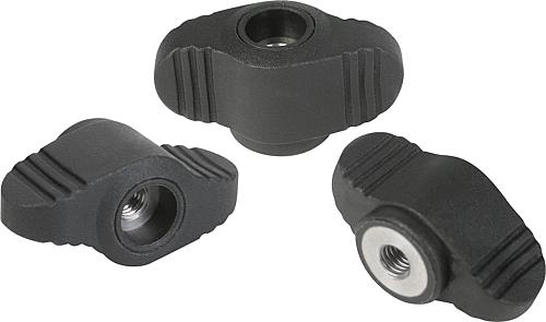 Flügelgriffe "Miniwing" mit durchgehendem Inne...