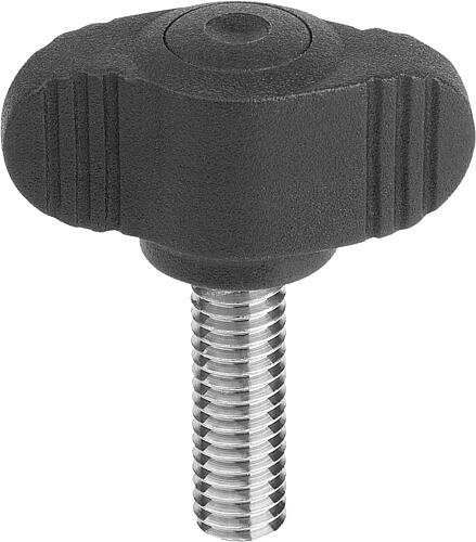 Flügelgriffe "Miniwing" Kunststoff metall-detek...