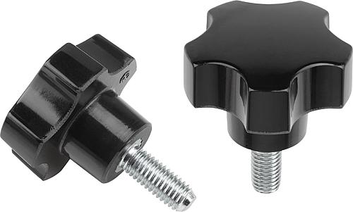 Fünfsterngriffe Kunststoff (Duroplast), Gewinde...