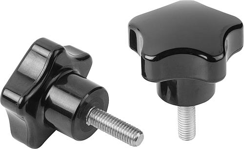 Fünfsterngriffe Kunststoff (Duroplast) mit Auße...