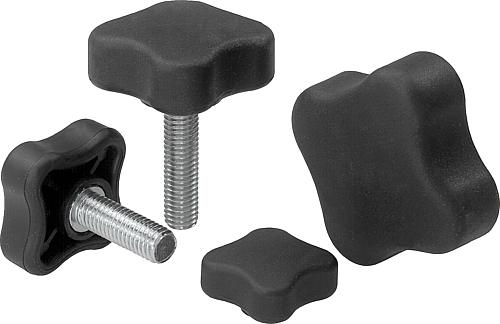 Viersterngriffe flach