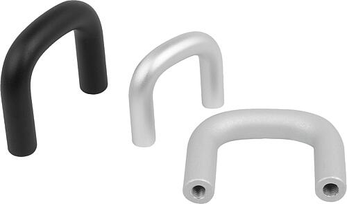 Fingergriffe Aluminium rund
