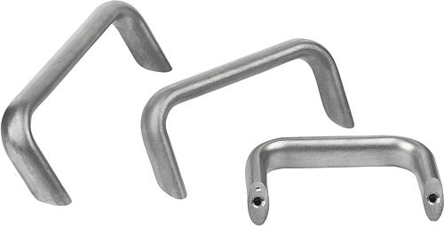 Bügelgriffe Edelstahl, oval schrägstehend