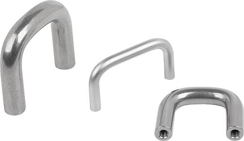 Fingergriffe Edelstahl rund