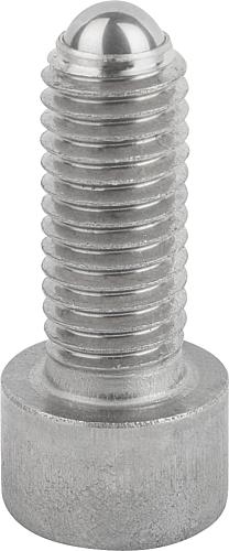 Kugeldruckschrauben mit Kopf Edelstahl Form A, ...