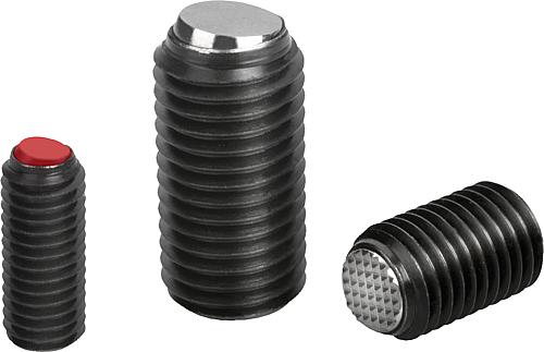 Kugeldruckschrauben ohne Kopf mit abgeflachter...