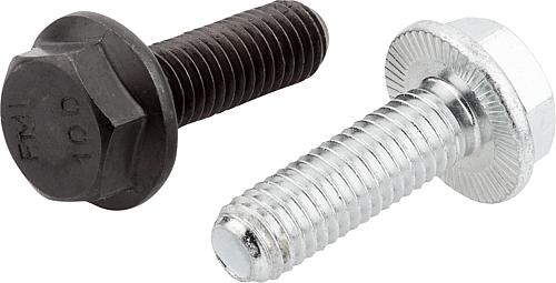 Sechskantschrauben mit Flansch und Sperrrippen