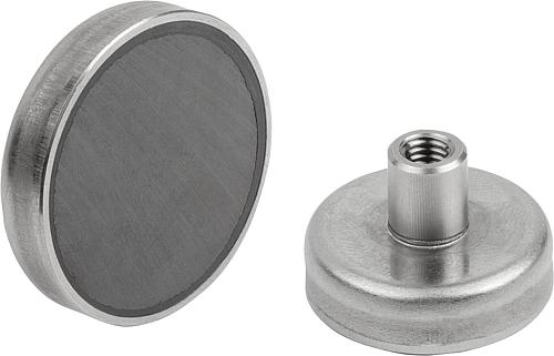 Magnete mit Innengewinde (Flachgreifer) aus Ha...
