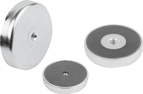 Magnete mit Innengewinde (Flachgreifer) aus Ha...