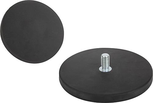Magnete mit Gewindezapfen (Flachgreifer) aus N...